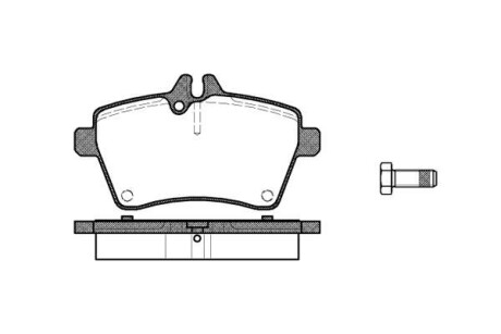 Гальмівні колодки пер. Yaris/W169/W245 04- - WOKING P10443.00