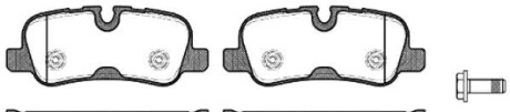 Комплект тормозных колодок, дисковый тормоз - (lr019627, sfp500020, sfp500021) WOKING P10593.10