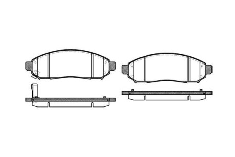 Гальмівні колодки пер. Nissan Navara 2,5dCi 05- - WOKING P10623.01