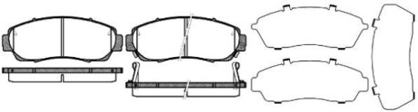 Гальмівні колодки пер. Civic/Crosstour/CR-V (05-21) - (45022SHJ405, 45022SHJ415, 45022SHJA00) WOKING P10713.12