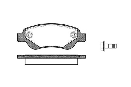 Гальмівні колодки пер. Peugeot 107/Citroen C1 05- (Bosch) - WOKING P10773.00