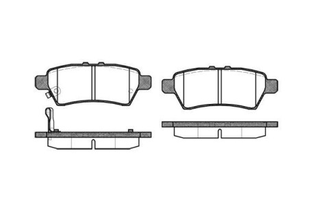 Колодки тормозные диск. задн. (Remsa) Nissan Navarra Pathfinder 05> (P10883.01) - WOKING P1088301