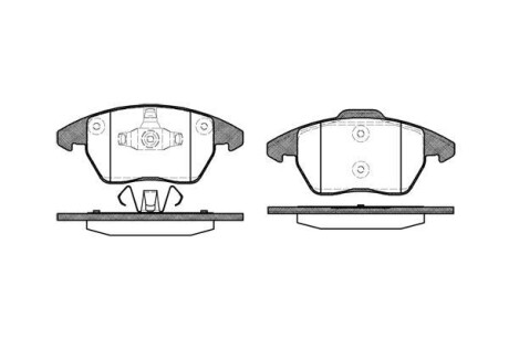 Гальмівні колодки пер. Citroen C4/Peugeot 207/208/307/308/Jetta IV 07- - WOKING P11303.10