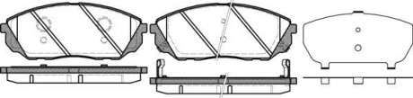 Гальмівні колодки пер. Kia Sorento 02- (sumitomo) - (581013ED00, 581013ED01, 581013ED02) WOKING P11413.12