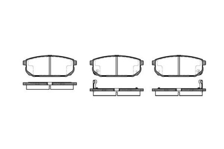 Гальмівні колодки зад. Kia Sorento 02- (sumitomo) - (3ED00583021, 583023ED01, 583023EE00) WOKING P11423.02