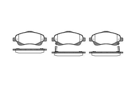 Гальмівні колодки пер. Toyota Avensis 00-08 (bosch) - WOKING P11463.02