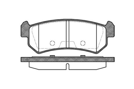 Гальмівні колодки зад. Chevrolet Lacetti 05- (akebono) - WOKING P11483.00