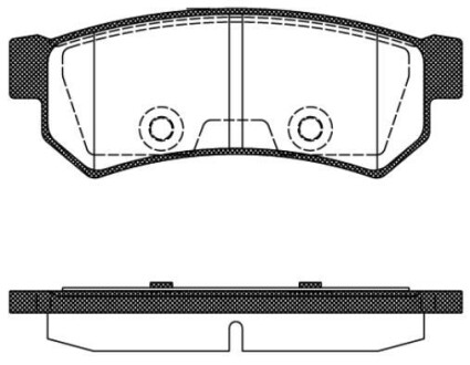 Гальмівні колодки зад. Gentra/Lacetti/Lacetti/Nubira 03- - (96800089) WOKING P11483.10