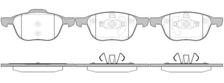 Гальмівні колодки пер.FORD C-MAX/FOCUS/MAZDA 3/5/VOLVO V40/S40/C70/C30 1.0-2.5 03-19 - WOKING P11823.00