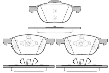 Колодки тормозные диск. перед. (Remsa) Ford Focus iii Electric 10- (P11823.12) - WOKING P1182312