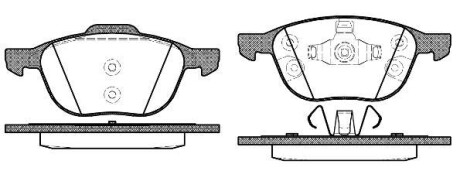 Гальмівні колодки пер.FORD C-MAX/FOCUS/MAZDA 3/5/VOLVO V40/S40/C70/C30 1.0-2.5 03-19 - WOKING P11823.30