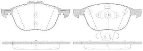 Колодки тормозные диск. перед. (Remsa) Ford Kuga II Connect II (P11823.50) - WOKING P1182350