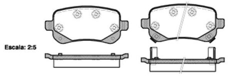 Колодки гальмівні диск. задн. (Remsa) Dodge Journey 08> 13> (P11953.02) - (68029887AA, 68029887AB, 68044761AA) WOKING P1195302