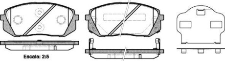 Гальмівні колодки пер. Kia Carens 07-/Sportage 04- (mando) - WOKING P12023.02