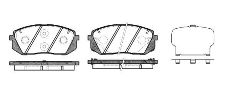 Колодки тормозные диск. перед. (Remsa) Hyundai Tucson (15-), iX35 (10-15), Kia Sportage III IV - (581012YA00, 581013ZA10, 581014WA10) WOKING P12023.22 (фото 1)