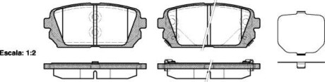 Колодки тормозные диск. задн. (Remsa) Hyundai ix35, Kia Carens III (P12033.02) - (583021DE00) WOKING P1203302