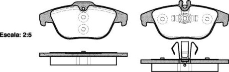 Колодки гальмівні диск. задн. (Remsa) MB C204 (11-) (P12053.00) - WOKING P1205300