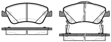 Гальмівні колодки пер. Toyota Auris 07-12 (bosch) (136,7x57,9x19,2) - WOKING P12103.02