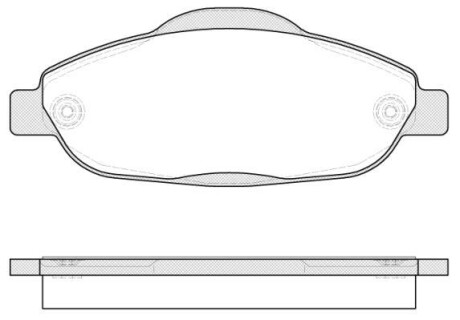 Гальмівні колодки пер. Peugeot 308 07- (Bosch) - WOKING P12233.00