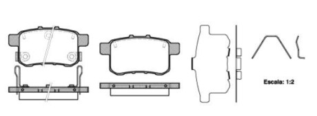 Гальмівні колодки зад. Honda Accord VIII 08- (nissin) - (43022TA0A81, 43022TA0A00, 43022TA0A40) WOKING P12323.12 (фото 1)