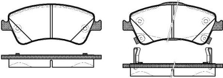 Гальмівні колодки пер. Toyota Auris 07-12 (bosch) (150,8x62,5x19,5) - (0446502190, 0446502280, 044650F010) WOKING P12413.02 (фото 1)