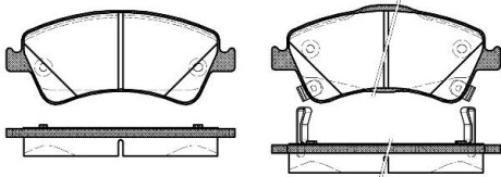 Колодки гальмівні диск. перед. (Remsa) Toyota Avensis III 08>18 (P12413.12) - (0446502190, 446502280, 446502190) WOKING P1241312