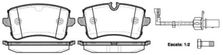 Гальмівні колодки зад. Audi A6 10- (TRW) - (4G0698451, 4G0698451A, 4G0698451B) WOKING P12433.10 (фото 1)