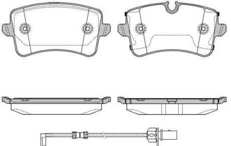 Комплект тормозных колодок, дисковый тормоз - WOKING P12433.20