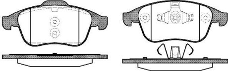 Колодки тормозные диск. перед. (Remsa) Renault Scenic III Grand Scenic III Laguna III Latitude (P12503.00) - WOKING P1250300