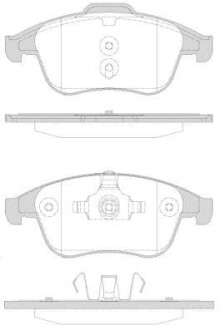 Гальмівні колодки пер. Scenic/Megane 09-16/Clio 13-21 (ATE) (155,3x63x18) - WOKING P12503.30