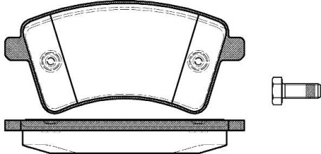 Гальмівні колодки пер. Kangoo 08- (R15/R16) - (410605649R, 7701210174) WOKING P12513.00