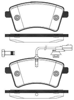 Колодки гальмівні диск. перед. (Remsa) Renault Kangoo be bop 1.5 09-,Renault Kangoo be bop 1.6 09- (P12513.01) - WOKING P1251301