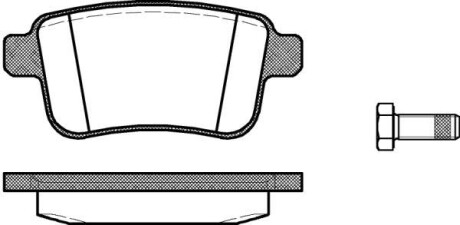 Гальмівні колодки зад. Kangoo 08- - WOKING P12523.00