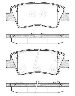 Гальмівні колодки зад. Hyundai i30/i40 11-/Kia Cee\'d 1.6-3.3 12- (akebono) - (0446602280, 583022VA30, 583022VA50) WOKING P12623.52 (фото 1)