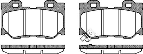 Колодки гальмівні диск. задн. (Remsa) Infiniti Fx 3.0 08-,Infiniti Fx 3.5 02-08 (P12653.01) - (d4060JL00K, D4060JL00J, D40604GH0A) WOKING P1265301