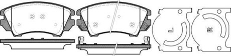 Гальмівні колодки пер. Opel Astra J 09-/Insignia 08- (Mando) - (13237751, 1605434) WOKING P12753.12 (фото 1)