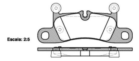 Колодки тормозные диск. задн. (Remsa) Porsche Cayenne (10-), VW Touareg (10-) - WOKING P12793.10