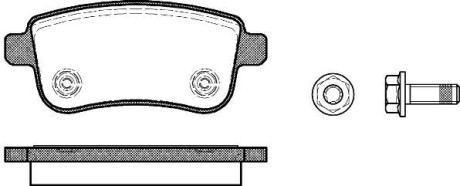 Гальмівні колодки зад. Megane III/Fluence 08- - (440601416R, 440603734R, 440604694R) WOKING P12873.00