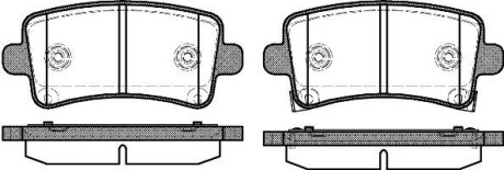 Колодки тормозные диск. задн. (Remsa) Chevrolet Malibu 2.0 12-,Chevrolet Malibu 2.4 12- (P12883.04) - WOKING P1288304