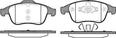 Гальмівні колодки пер. Scenic/Megane 09-16/Clio 13-21 (ATE) (155,3x63x18) - WOKING P12893.00