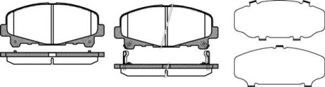 Колодки тормозные диск. перед. (Remsa) Honda Accord 08> 15> (P12903.02) - WOKING P1290302