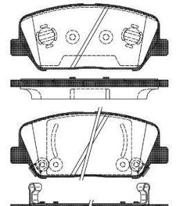 Комплект тормозных колодок, дисковый тормоз - WOKING P12983.02