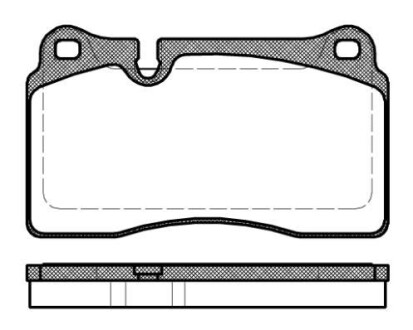 Гальмівні колодки пер. VW Touareg 3.0-6.0 02- 16 mm (brembo) - WOKING P13003.30