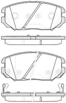 Гальмівні колодки пер. Civic/Sonata/Tucson (04-13) - WOKING P13043.12