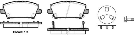 Колодки гальмівні диск. перед. (Remsa) Honda Civic 05> 12> Lucas ver. (P13053.02) - (45022SMGE50S1, 45022SMGE00, 45022SMGE50) WOKING P1305302