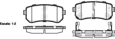 Колодки гальмівні диск. задн. (Remsa) Hyundai Accent iii 1.4 05-10,Hyundai Accent iii 1.5 05-10 (P13093.02) - WOKING P1309302