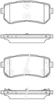 Колодки тормозные диск. задн. (Remsa) Hyundai Ix20 1.4 10-,Hyundai Ix20 1.6 10- - (583021YA30, 583021KA30) WOKING P13093.42 (фото 1)