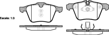 Колодки тормозные диск. перед. (Remsa) Ford Mondeo IV 2,5i Volvo S60 S80 (P13173.00) - (t2R10202, T2R7247) WOKING P1317300