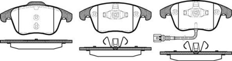 Колодки тормозные диск. перед. (Remsa) Audi Q3 1.4 11-,Audi Q3 2.0 11-,Seat Alhambra 1.4 10- - WOKING P13193.21