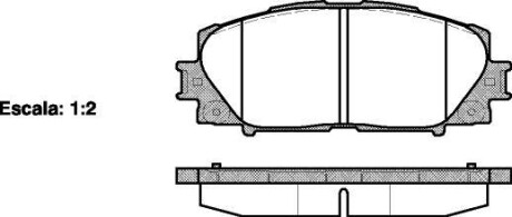 Колодки гальмівні диск. перед. (Remsa) Toyota Yaris II 05>,Yaris III 10> (P13243.00) - WOKING P1324300